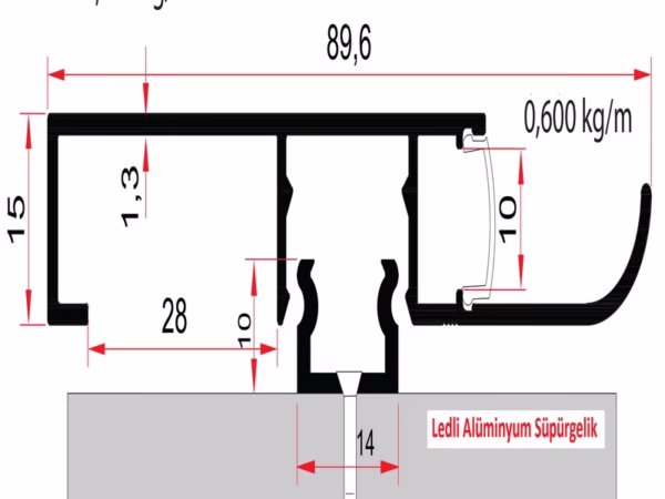 Led Kanallı Alüminyum Süpürgelik